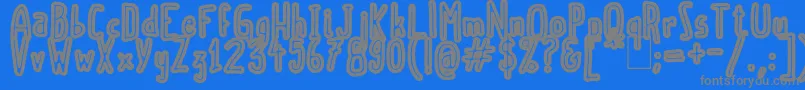 ScoubidouRap Font – Gray Fonts on Blue Background