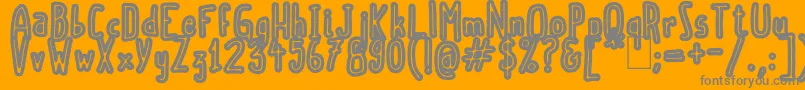 ScoubidouRap Font – Gray Fonts on Orange Background