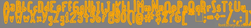 ScoubidouRap Font – Orange Fonts on Gray Background