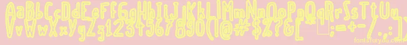 ScoubidouRap-Schriftart – Gelbe Schriften auf rosa Hintergrund