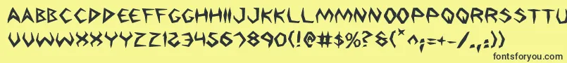 Argos2b Font – Black Fonts on Yellow Background