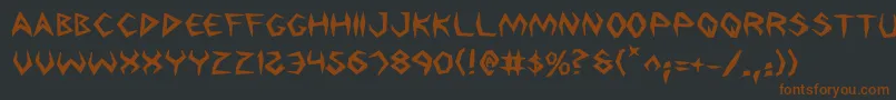 Argos2b Font – Brown Fonts on Black Background