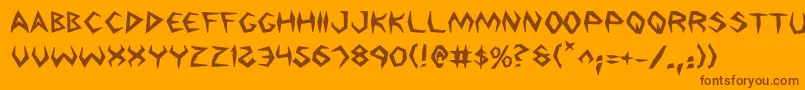Argos2b Font – Brown Fonts on Orange Background