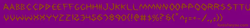 Argos2b Font – Brown Fonts on Purple Background