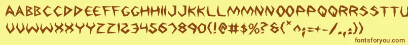Argos2b Font – Brown Fonts on Yellow Background
