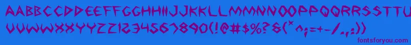 Argos2b Font – Purple Fonts on Blue Background