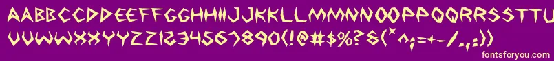 Argos2b Font – Yellow Fonts on Purple Background