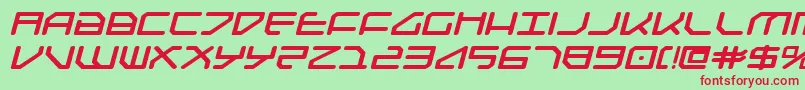 FederapolisExpandedBoldItalic Font – Red Fonts on Green Background