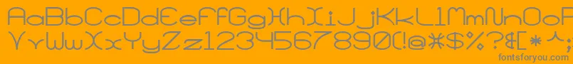 Santamonicamf-Schriftart – Graue Schriften auf orangefarbenem Hintergrund