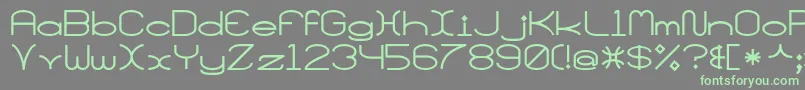 Santamonicamf-Schriftart – Grüne Schriften auf grauem Hintergrund