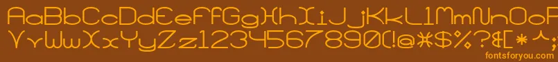 Santamonicamf Font – Orange Fonts on Brown Background