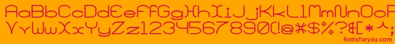 Santamonicamf Font – Red Fonts on Orange Background