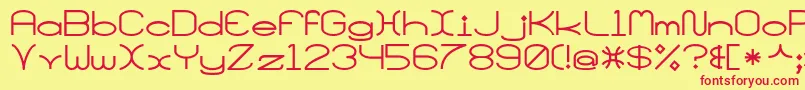 Santamonicamf Font – Red Fonts on Yellow Background