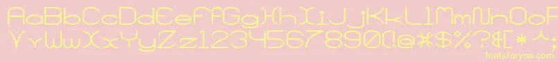 Santamonicamf Font – Yellow Fonts on Pink Background