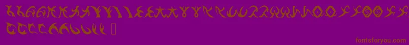 DrennSRunes Font – Brown Fonts on Purple Background