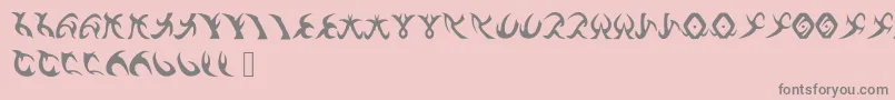 DrennSRunes-Schriftart – Graue Schriften auf rosa Hintergrund