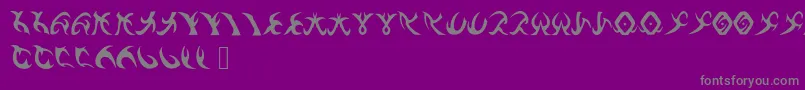 Fonte DrennSRunes – fontes cinzas em um fundo violeta