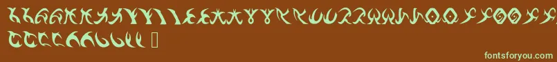 DrennSRunes Font – Green Fonts on Brown Background