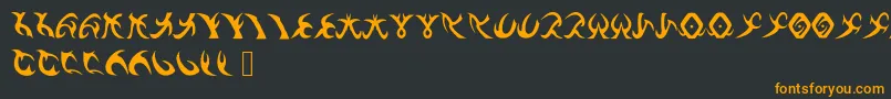 DrennSRunes Font – Orange Fonts on Black Background