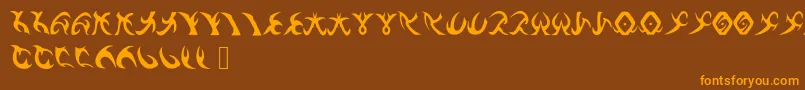 DrennSRunes Font – Orange Fonts on Brown Background