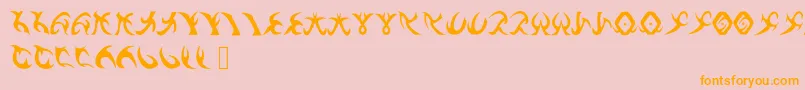 DrennSRunes Font – Orange Fonts on Pink Background