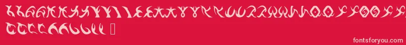 Шрифт DrennSRunes – розовые шрифты на красном фоне