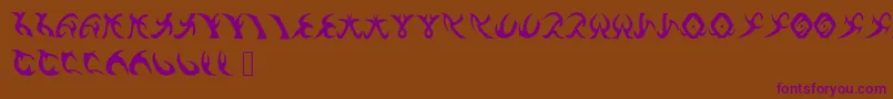 DrennSRunes Font – Purple Fonts on Brown Background