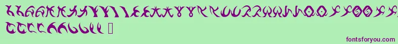 DrennSRunes Font – Purple Fonts on Green Background