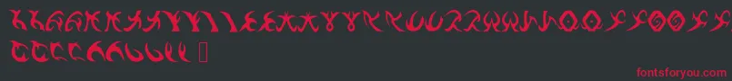 Шрифт DrennSRunes – красные шрифты на чёрном фоне