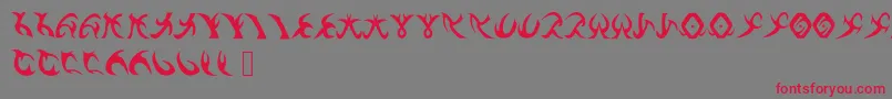 DrennSRunes Font – Red Fonts on Gray Background