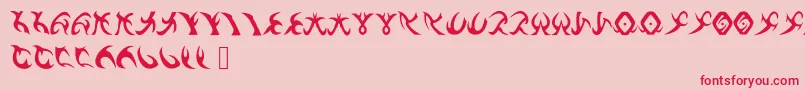 DrennSRunes Font – Red Fonts on Pink Background