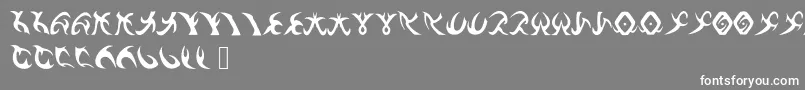 DrennSRunes-Schriftart – Weiße Schriften auf grauem Hintergrund