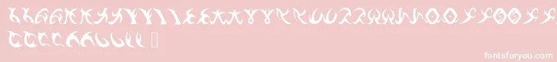 DrennSRunes-Schriftart – Weiße Schriften auf rosa Hintergrund