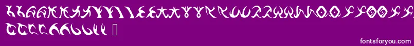 DrennSRunes Font – White Fonts on Purple Background