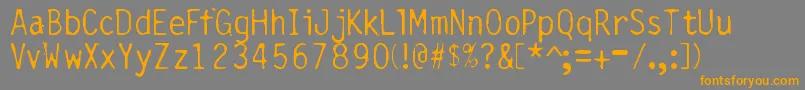 Bgthc Font – Orange Fonts on Gray Background