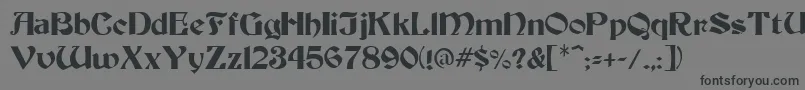 Warlock1 Font – Black Fonts on Gray Background
