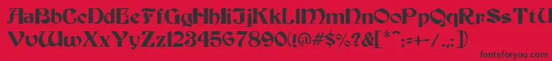Warlock1 Font – Black Fonts on Red Background