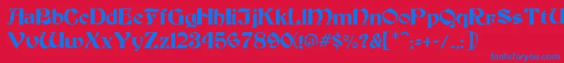 Warlock1 Font – Blue Fonts on Red Background