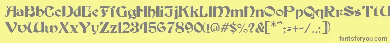 Warlock1 Font – Gray Fonts on Yellow Background