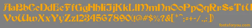 Warlock1 Font – Orange Fonts on Gray Background