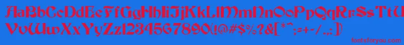 Warlock1 Font – Red Fonts on Blue Background