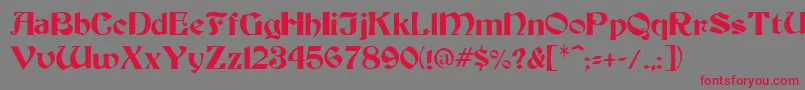 Warlock1-Schriftart – Rote Schriften auf grauem Hintergrund