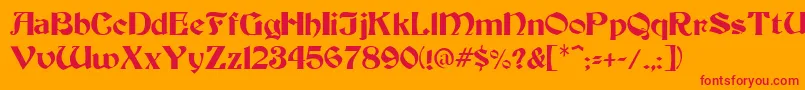 Warlock1 Font – Red Fonts on Orange Background