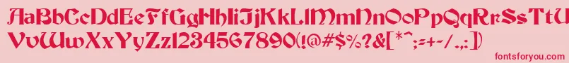 Warlock1 Font – Red Fonts on Pink Background