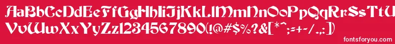 Warlock1 Font – White Fonts on Red Background