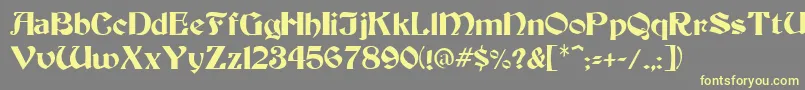Warlock1 Font – Yellow Fonts on Gray Background