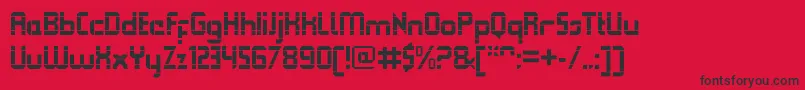 QueuebrickOpenbold Font – Black Fonts on Red Background