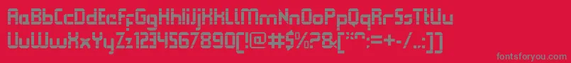 QueuebrickOpenbold Font – Gray Fonts on Red Background