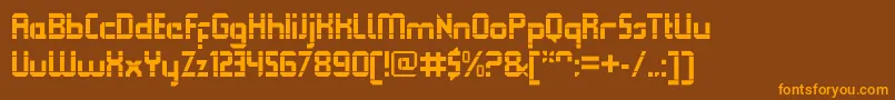 Шрифт QueuebrickOpenbold – оранжевые шрифты на коричневом фоне