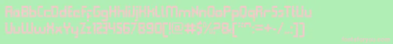 QueuebrickOpenbold Font – Pink Fonts on Green Background